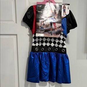 Dreamgirl Harlequin Kids Costume - Red, Black, Blue